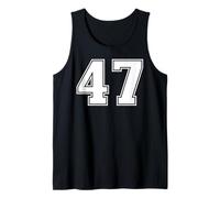 47 Número Cuarenta y Siete Equipos Deportivos gráfico Varsity Matching Camiseta sin Mangas