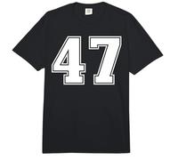 47 Número Cuarenta y Siete Equipos Deportivos gráfico Varsity Matching Comfort Colors Adult Heavyweight T-Shirt