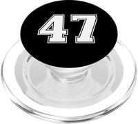 47 Número Cuarenta y Siete Equipos Deportivos gráfico Varsity Matching PopSockets PopGrip para MagSafe