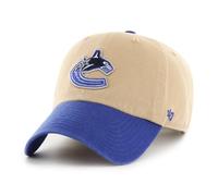 47 Vancouver Canucks NHL Clean Up Two Tone Caqui Azul Gorra Ajustable