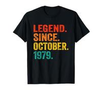 47 Years Old Legend Since October 1979 Retro 47th Birthday Camiseta