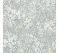 47452 - Flora Suave Follaje Gris Blanco Galerie Papel Tapiz