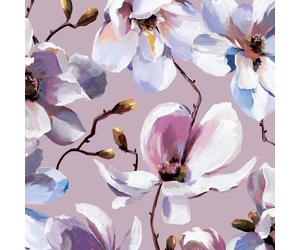 47463 Flora Rosa Cerezo Blanco Morado Galérie Papel Tapiz 10m x 53cm