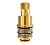 47483000 - Cartucho termostático compacto de latón con termopar expansible (turbostato), repuesto para Grohe 47483000 versión de plástico, apto para válvulas mezcladoras termostáticas de 3/4 pulgadas