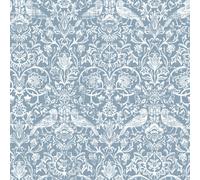 47623 - Papel Tapiz Galerie De Flores Patrimoniales Con Aves Blancas