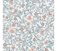 47627 - Papel Tapiz Azul Galerie Con Flores Hereditarias