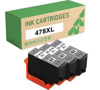 478XLGY Cartuchos De Tinta Gris Compatibles para Epson 478XL GY C13T04F64010 para Expression Photo HD XP-15000 XP15000 Impresora 3 Pack
