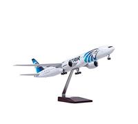 47CM Apto para Aviación B777 W Avión Colección De Regalos para Adultos Exhibición Recuerdo Estante con Ruedas Juego de Pasatiempos en Miniatura(A)