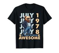 47th Birthday Bear Legends July 1978 47 Years Old For Mens Camiseta
