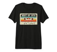 47th Birthday Gifts Retro Best of 1979 Cassette Tape Vintage Camiseta Premium