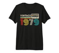 47th Birthday Gifts Vintage 1979 Cassette Tape Retro Vintage Camiseta Premium