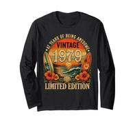 47th Birthday Tropical Vintage 1979 47 Years Old Men Women Manga Larga