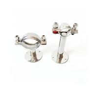 48-51mm 2" 51mm Pipe Hanger Bracket Clamp Support Clip With Base Plate 304 Stainless Steel For Beer Brewing L=100mm