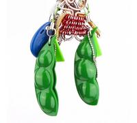 (48,9900)2 uds., juguete para apretar infinito, Edamame, guisantes, llavero, Fidget Squishy, descompresión,