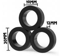 (48.9900) 3 uds anillo magnético Spinner Fidget juguete Set imanes para dedo terapia de alivio de ansiedad anillos