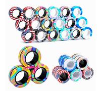 (48.9900) Juego de anillos magnéticos Fidget Spinner de 3 uds, imán de dedo de camuflaje, juguete mágico para