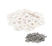 48 arandelas de plástico Yootones para afinador de guitarra para cabezales de máquina de clavijas de afinación de guitarra (blanco)