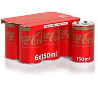 48 botes de Coca Cola Mini Senza Caffeina para bebidas carbonatadas, 150 ml, coque, sin cafeína, sin cafeína, sin cafeína, 48 unidades