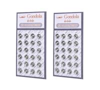 48 botones de cierre de metal plateado, mini botones a presión, botones de costura para ropa de muñeca, accesorios de costura (6 mm)