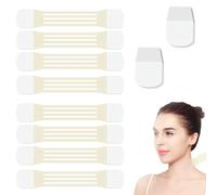 48 cintas invisibles para levantamiento de cuello,Parche elástico translúcido para arrugas del cuello, levanta la piel flácida al instante,Cinta De Levantamiento De Cuello, para Mujeres y Niñas