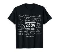 48 cumpleaños 48 años Divertido matemáticas Nerd Humor Friki Regalo Camiseta