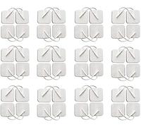 48 electrodos para electroestimuladores TENS y EMS, 5 x 5 cm, electrodos con conexión de cable de 2 mm (48)