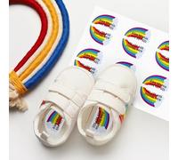 48 etiquetas adhesivas para zapatos personalizadas con nombre. Derecha e izquierda para niños. Antideslizantes - Stikets