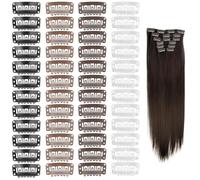48 extensiones de pelo, clip de peluca en forma de U, accesorios de peluca, para fijar pelucas, velo de novia, boina (4 colores)