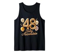48 Feliz Cumpleaños Portugal Feliz Cumpleaños Portugués Camiseta sin Mangas