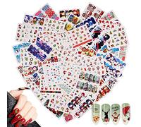 48 Hojas Transferencia Agua Pegatinas Uñas,MWOOT Christmas Nail Art Stickers Calcomanías Uñas Etiquetas Engomadas para DIY Nail Tips Decoracion