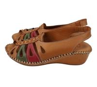48 Horas 514013/11 Sandalias 48 Horas Mujer - Calzado de Piel Hecho a Mano con Tacón Bajo y Diseño Multicolor Mujer Sandalias Cuero 40