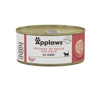 48 latas x 70 g Applaws Pollo y Pato en caldo lata para gatos ¡Pack ahorro!