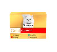 48 latas x 85 g Gourmet Gold Fondant Sabores Variados lata para gatos