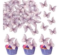 48 paquetes de mariposas comestibles para decoración de tartas, decoración para tartas, mariposas, decoración para tartas, decoración para tartas de bebé, ducha, boda, cumpleaños, fiesta, decoración