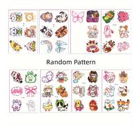 48 Patrones 8 Hojas Súper Lindo Dibujos Animados Gato Lindo Sticker Impermeable Mujer Simulación Duradera Premium Temporal