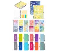 48 Pcs Inspirational Gifts for Teens & Students, 24 Sets Watercolor Motivational Spiral Notebooks with Pens & Sticky Notes, Positive Quote Journals for Classroom Rewards, Team Building (5.5 x 4.7 Inch