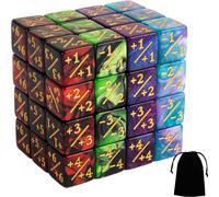 48 PCS Magic The Gathering MTG Counter Dice Marble Bulk Life Counters Tokens Dice Compatible with Magic Card Game Accessories CCG Creature Stats 4 Co