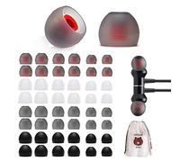 48 Pezzi Punta Auricolare In Silicone Punta Auricolare Punta Auricolare S、M、L 3 Taglie Accessori Per Cuffie Pad di Ricambio In-Ear con Sacchetto di Immagazzinaggio