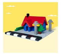 48 Pieza Blox Placa de Construcción 25x25cm Cuadrado Boden Metro para Bloques