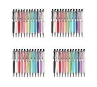 48 Piezas Bling Bling 2-En-1 Slim Crystal Diamond Stylus Pen Y Bolígrafos de Tinta (12 Colores)