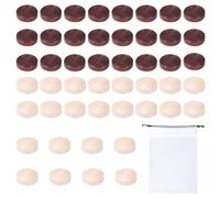 48 piezas de ajedrez, juego de mesa de backgammon, juego educativo de la dama, piezas de ajedrez redondas de madera, figuras de ajedrez internacionales, accesorios universales de ajedrez,