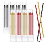 48 Piezas Minas para Lapiz Carpintero, 2,5mm Lápices de Grafito, Mina de Lápiz de Carpintero Sólido, Herramientas Carpinteria Madera, Lapiz Carpintero para Carpintería Construcción (3 Colores)
