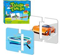 48 Puzzles de Vehículo con Mecanismo de corrección de Errores, pre-imprimación en 2 Piezas, Aprendizaje Preescolar (24 Bloques de Doble Cara)
