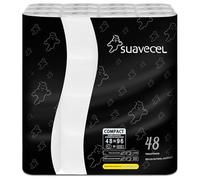 48 Rollos de Papel Higiénico Compacto Doble Capa 100% Celulosa