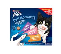 48 sobres x 10 g Felix Deli Moments Snack líquido para gatos - Multipack