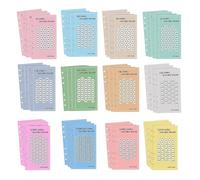 48 tarjetas de planificación presupuestaria, hojas perforadas para ahorro de dinero, tarjetas de planificación de ahorro de dinero, carpeta presupuestaria, libros de planificación de gestión de