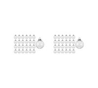 48 Uds Bolas de Navidad Rellenables de Plástico Transparente 8cm DIY Adorno de árbol de Navidad Decoración Manualidades
