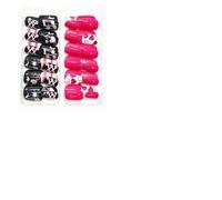 48 unidades de brillantes de plástico ABS con forma de rosa roja para aplicar en las uñas con varios tamaños para una fácil aplicación diaria, diseño romántico, uñas postizas brillantes de estrella