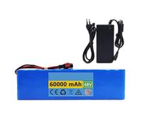 48 V 60 Ah 13S3P Lithium-Ionen-Akkupack für Elektrofahrräder mit Ladegerät und integriertem BMS-Schutz, Lithium-Ionen-Akku für Elektrofahrräder, Akkupack für Elektrofahrräder mit 54,6 V 2 A Ladegerä