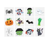 48 x Spooky Vampiro De Halloween Calabaza Murciélagos Infantil Falso Transferencias Tatuajes
